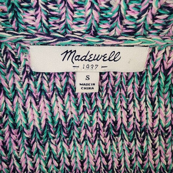 Madewell Sweater Small V-Neck Pullover Multicolor Rainbow Ombre Womens Boho - Picture 5 of 10